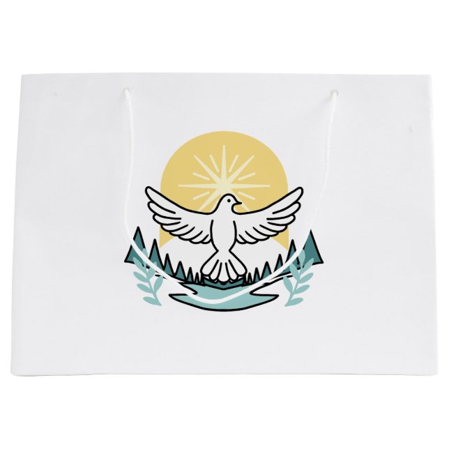 Spirituelle Kraft in Gott - Christlich Große Geschenktüte (Vorderseite)