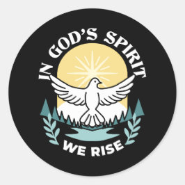 Spirituelle Kraft in Gott - Christlich Runder Aufkleber