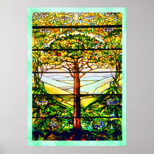Spirituelle Landschaftliche Landschaft Tiffany Win Poster