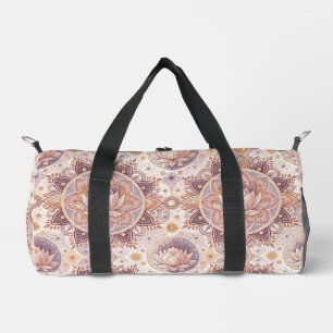 Spirituelle Lotusblume - Florales Mandala-Muster Duffle Bag