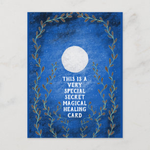 Spirituelle magische geheime Nacht Mond gute Besse Postkarte