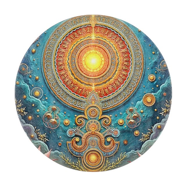 Spirituelle Mandala Art Schneidebrett (Vorderseite)