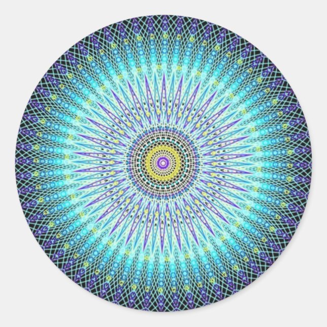 Spirituelle Mandala Geschenke Runder Aufkleber (Vorderseite)