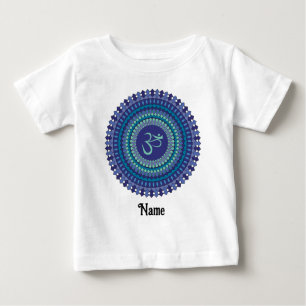 Spirituelle Mandala Om Lila Aqua Blau individuell  Baby T-shirt