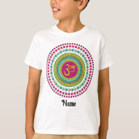 Spirituelle Mandala Om Symbol Rosa Grün individuel