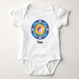 Spirituelle Mandala-Regenbogenfarbe Chinesisch ang Baby Strampler