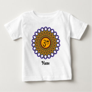 Spirituelle Mandala Yoga Om Peacock individuell an Baby T-shirt