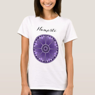 Spirituelle Namaste Lila Mandala T-Shirt