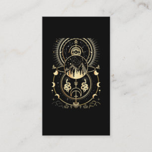 Spirituelle Natur Moon Astrologie Sterne Schlange Visitenkarte