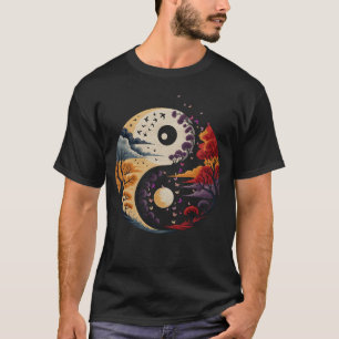 Spirituelle Natur Yin Yang Balance Des Lebens Mit T-Shirt