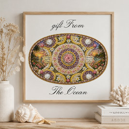 Spirituelle Nautilus-Ozean-Göttin-Wandkunst Poster