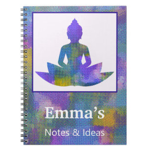 Spirituelle Pastel Half Lotus Yoga Personal Notebo Notizblock