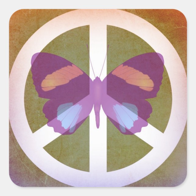 Spirituelle Peace Butterfly Sticker (Vorderseite)