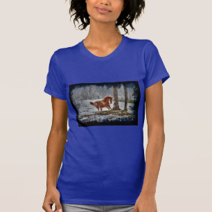 Spirituelle Pferde in der Schneereihe T-Shirt