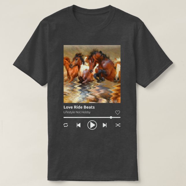 Spirituelle Pferdemotivation Reitsportler T-Shirt (Design vorne)