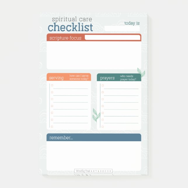 Spirituelle Pflege Post-it Klebezettel (Vorderseite)