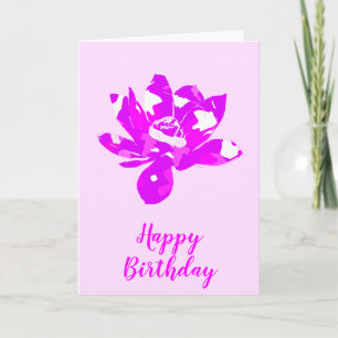 Spirituelle Pink&Whit Symmetry Lotus Blume Geburts Karte