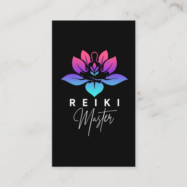 Spirituelle Reiki Master Energy Theraptation Visitenkarte (Vorderseite)
