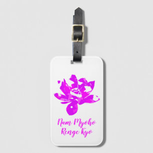 Spirituelle Rosa und Weiße Symetrie Lotus Blume Gepäckanhänger