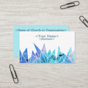 Spirituelle Scattered Blue Triangle Business Card Visitenkarte
