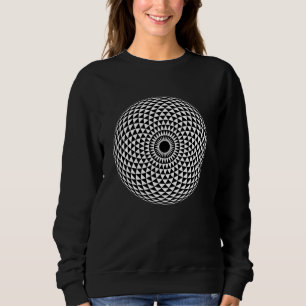 Spirituelle Schwarz-weiße Mandala Geometrische Kun Sweatshirt