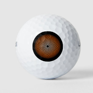 Spirituelle Schwarzwurzel Mandala Geometrische Kun Golfball