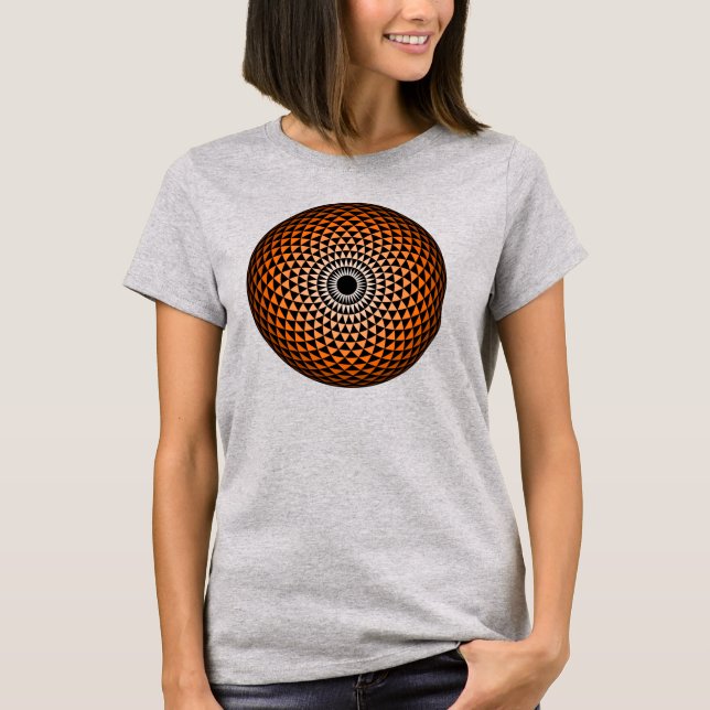 Spirituelle Schwarzwurzel Mandala Geometrische Kun T-Shirt (Vorderseite)