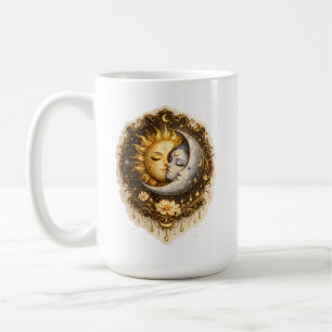 Spirituelle Sonne und Mond Himmelsheiliges Licht Kaffeetasse