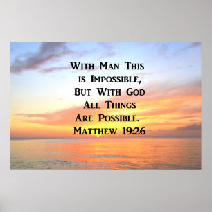 SPIRITUELLE SONNENREISE MATTHEW 19:26 FOTO POSTER
