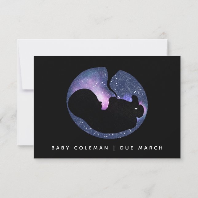 Spirituelle Sterne Kindergartenankündigung Mitteilungskarte (Vorderseite)