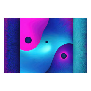 Spirituelle Symmetrie: Helles Abstraktes Yin Yang Fotodruck