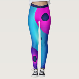 Spirituelle Symmetrie: Helles Abstraktes Yin Yang Leggings