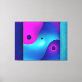Spirituelle Symmetrie: Helles Abstraktes Yin Yang Leinwanddruck