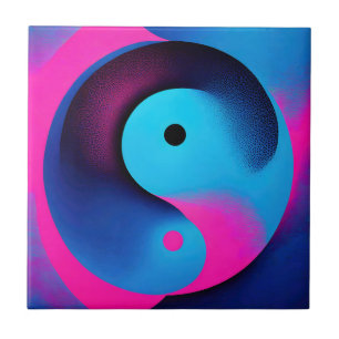 Spirituelle Symmetrie Yin Yang Abstrakte Kunst Fliese