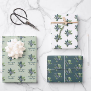 Spirituelle, teilweise Lila Lotus Blume Nam Myoho Geschenkpapier Set