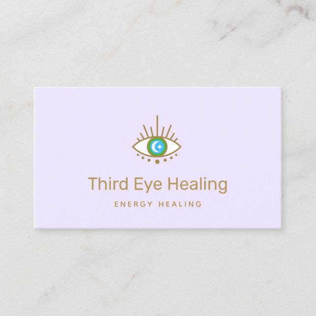 Spirituelle Third Eye Lavender Business Card Visitenkarte (Vorderseite)