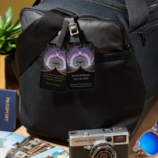 Spirituelle Tree Holistische Doppelseitigkeit kund Gepäckanhänger (Vorderseite & Rückseite)