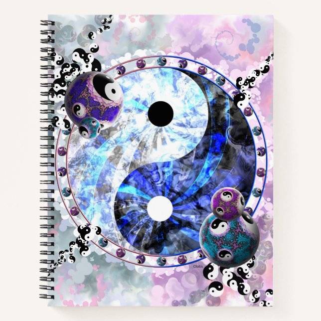 Spirituelle Yin Yang Symbol Notizbuch (Vorderseite)