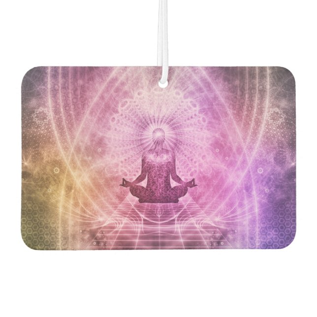 Spirituelle Yoga Meditation Zen Farblich Autolufterfrischer (Vorderseite)