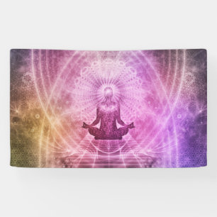 Spirituelle Yoga Meditation Zen Farblich Banner