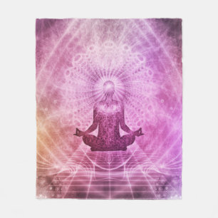 Spirituelle Yoga Meditation Zen Farblich Fleecedecke