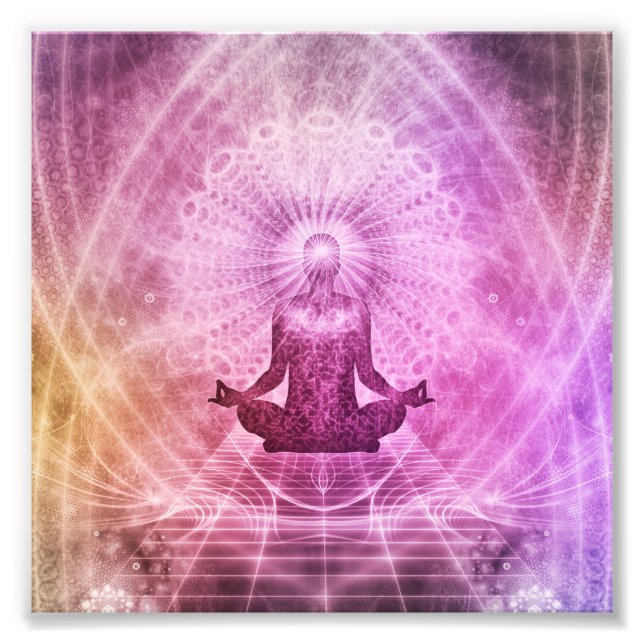 Spirituelle Yoga Meditation Zen Farblich Fotodruck (Vorne)