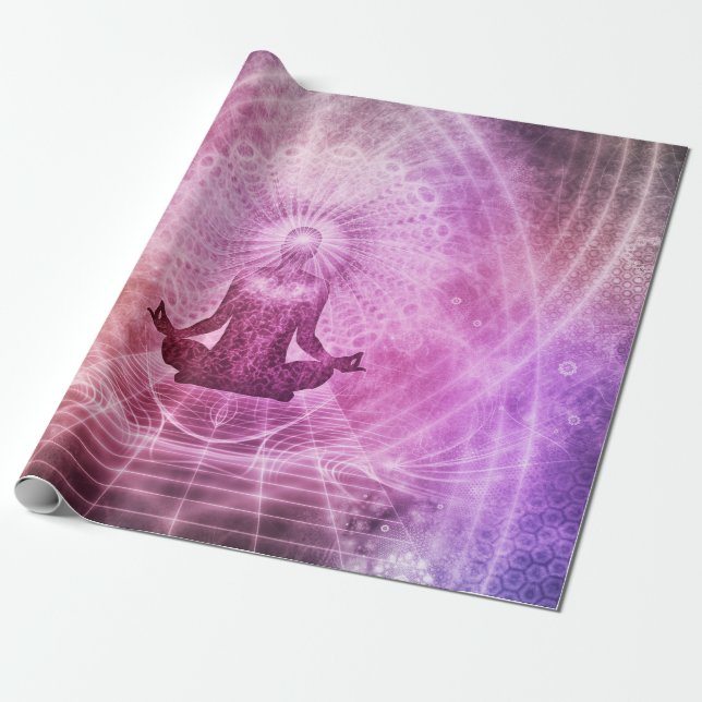 Spirituelle Yoga Meditation Zen Farblich Geschenkpapier (Ungerollt)