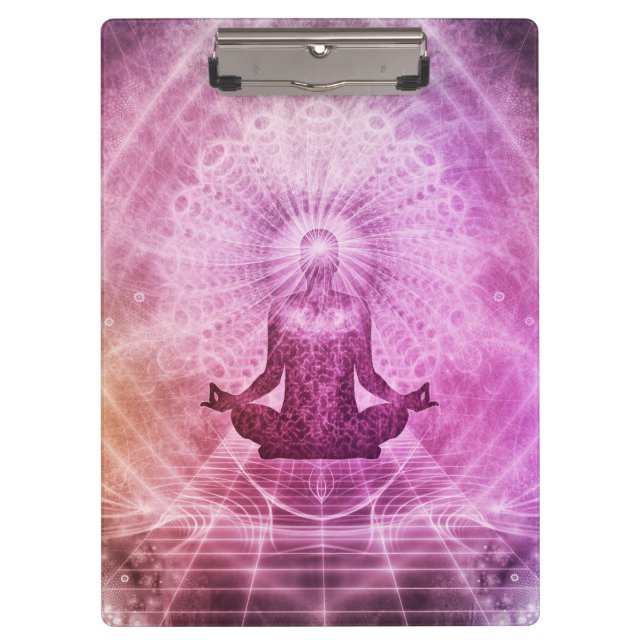 Spirituelle Yoga Meditation Zen Farblich Klemmbrett (Vorderseite)