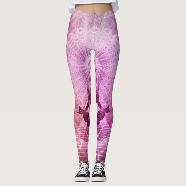 Spirituelle Yoga Meditation Zen Farblich Leggings (Vorderseite)