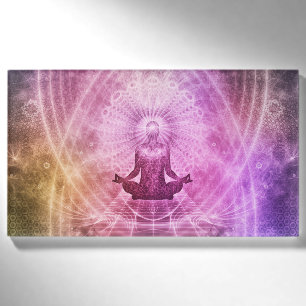 Spirituelle Yoga Meditation Zen Farblich Namenschild