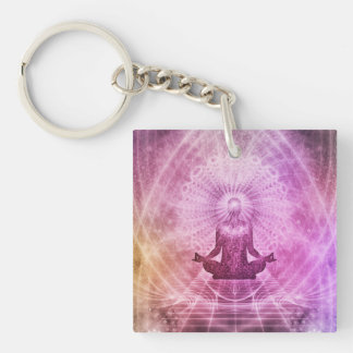 Spirituelle Yoga Meditation Zen Farblich Schlüsselanhänger