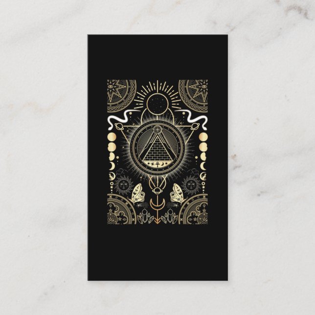 Spirituelle Zeichen Mondastrologie Sonnenstars Visitenkarte (Vorderseite)