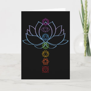 Spirituelle Zen-Lotusblume Chakren ausgerichtetes  Karte
