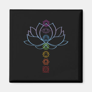Spirituelle Zen-Lotusblume Chakren ausgerichtetes Magnet